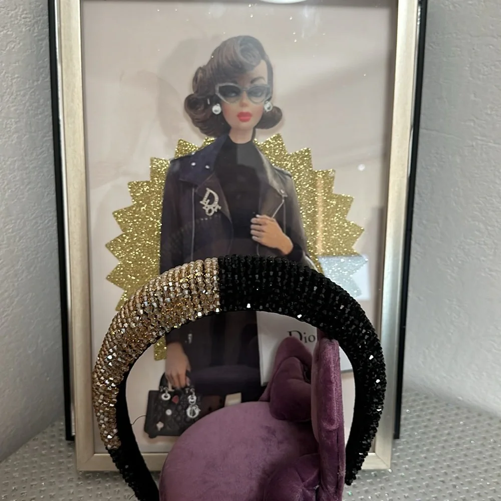 Black and Gold Sequin boutique Headband - NWOT